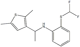 2-[(difluoromethyl)sulfanyl]-N-[1-(2,5-dimethylthiophen-3-yl)ethyl]aniline Structure