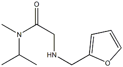 2-[(furan-2-ylmethyl)amino]-N-methyl-N-(propan-2-yl)acetamide 구조식 이미지