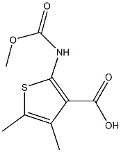 2-[(methoxycarbonyl)amino]-4,5-dimethylthiophene-3-carboxylic acid Structure