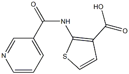 2-[(pyridin-3-ylcarbonyl)amino]thiophene-3-carboxylic acid 구조식 이미지