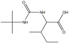2-[(tert-butylcarbamoyl)amino]-3-methylpentanoic acid Structure