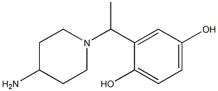 2-[1-(4-aminopiperidin-1-yl)ethyl]benzene-1,4-diol 구조식 이미지