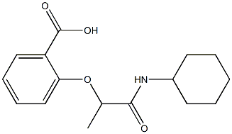 2-[1-(cyclohexylcarbamoyl)ethoxy]benzoic acid 구조식 이미지