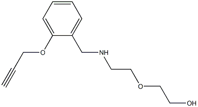 2-[2-({[2-(prop-2-yn-1-yloxy)phenyl]methyl}amino)ethoxy]ethan-1-ol 구조식 이미지