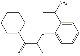 2-[2-(1-aminoethyl)phenoxy]-1-(piperidin-1-yl)propan-1-one 구조식 이미지