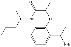 2-[2-(1-aminoethyl)phenoxy]-N-(pentan-2-yl)propanamide Structure