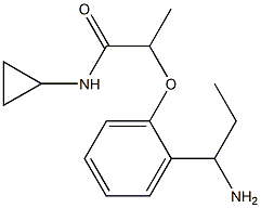 2-[2-(1-aminopropyl)phenoxy]-N-cyclopropylpropanamide 구조식 이미지