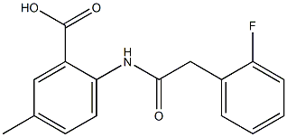 2-[2-(2-fluorophenyl)acetamido]-5-methylbenzoic acid Structure