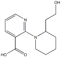 2-[2-(2-hydroxyethyl)piperidin-1-yl]pyridine-3-carboxylic acid Structure