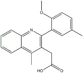 2-[2-(2-methoxy-5-methylphenyl)-4-methylquinolin-3-yl]acetic acid Structure