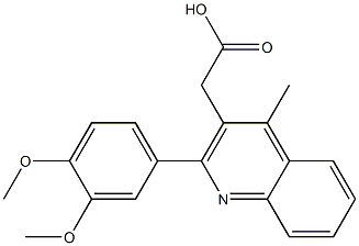 2-[2-(3,4-dimethoxyphenyl)-4-methylquinolin-3-yl]acetic acid Structure