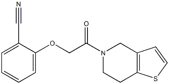 2-[2-(6,7-dihydrothieno[3,2-c]pyridin-5(4H)-yl)-2-oxoethoxy]benzonitrile 구조식 이미지