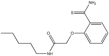 2-[2-(aminocarbonothioyl)phenoxy]-N-pentylacetamide Structure