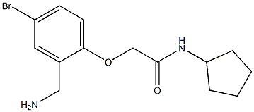 2-[2-(aminomethyl)-4-bromophenoxy]-N-cyclopentylacetamide 구조식 이미지