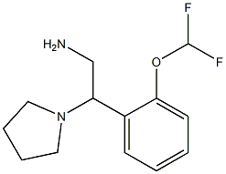 2-[2-(difluoromethoxy)phenyl]-2-(pyrrolidin-1-yl)ethan-1-amine Structure