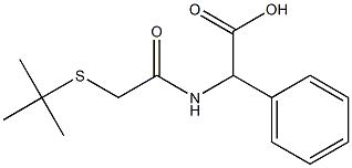 2-[2-(tert-butylsulfanyl)acetamido]-2-phenylacetic acid 구조식 이미지