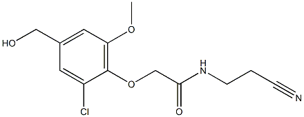 2-[2-chloro-4-(hydroxymethyl)-6-methoxyphenoxy]-N-(2-cyanoethyl)acetamide Structure