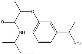 2-[3-(1-aminoethyl)phenoxy]-N-(butan-2-yl)propanamide 구조식 이미지