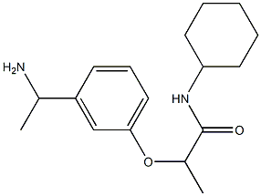 2-[3-(1-aminoethyl)phenoxy]-N-cyclohexylpropanamide 구조식 이미지