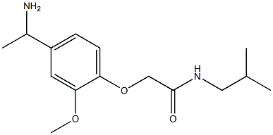 2-[4-(1-aminoethyl)-2-methoxyphenoxy]-N-isobutylacetamide 구조식 이미지