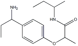 2-[4-(1-aminopropyl)phenoxy]-N-(butan-2-yl)propanamide 구조식 이미지