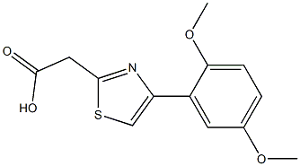 2-[4-(2,5-dimethoxyphenyl)-1,3-thiazol-2-yl]acetic acid 구조식 이미지
