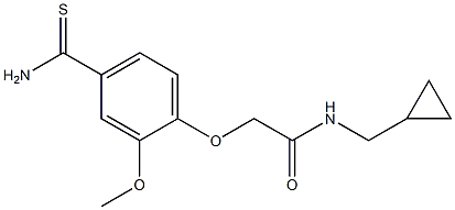 2-[4-(aminocarbonothioyl)-2-methoxyphenoxy]-N-(cyclopropylmethyl)acetamide 구조식 이미지