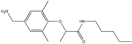 2-[4-(aminomethyl)-2,6-dimethylphenoxy]-N-pentylpropanamide 구조식 이미지