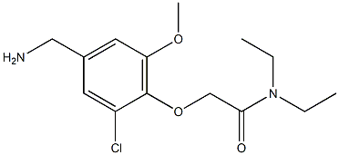 2-[4-(aminomethyl)-2-chloro-6-methoxyphenoxy]-N,N-diethylacetamide Structure