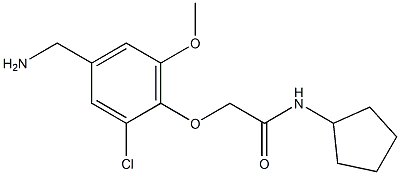 2-[4-(aminomethyl)-2-chloro-6-methoxyphenoxy]-N-cyclopentylacetamide 구조식 이미지