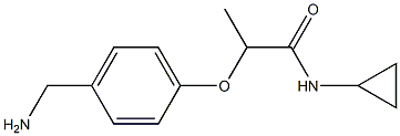 2-[4-(aminomethyl)phenoxy]-N-cyclopropylpropanamide Structure