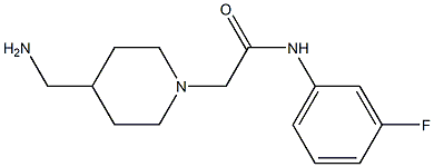 2-[4-(aminomethyl)piperidin-1-yl]-N-(3-fluorophenyl)acetamide Structure