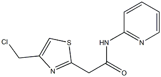 2-[4-(chloromethyl)-1,3-thiazol-2-yl]-N-pyridin-2-ylacetamide Structure