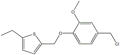 2-[4-(chloromethyl)-2-methoxyphenoxymethyl]-5-ethylthiophene Structure