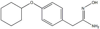 2-[4-(cyclohexyloxy)phenyl]-N'-hydroxyethanimidamide 구조식 이미지