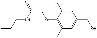 2-[4-(hydroxymethyl)-2,6-dimethylphenoxy]-N-(prop-2-en-1-yl)acetamide 구조식 이미지