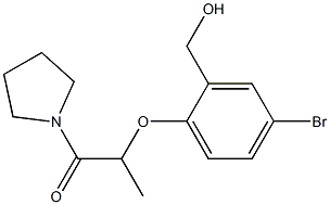 2-[4-bromo-2-(hydroxymethyl)phenoxy]-1-(pyrrolidin-1-yl)propan-1-one Structure