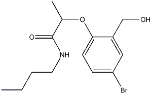 2-[4-bromo-2-(hydroxymethyl)phenoxy]-N-butylpropanamide 구조식 이미지