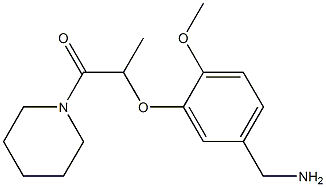 2-[5-(aminomethyl)-2-methoxyphenoxy]-1-(piperidin-1-yl)propan-1-one 구조식 이미지