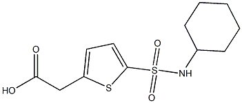 2-[5-(cyclohexylsulfamoyl)thiophen-2-yl]acetic acid 구조식 이미지