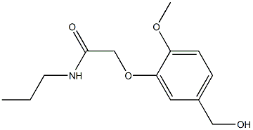 2-[5-(hydroxymethyl)-2-methoxyphenoxy]-N-propylacetamide 구조식 이미지