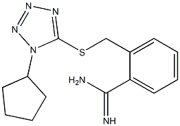 2-{[(1-cyclopentyl-1H-1,2,3,4-tetrazol-5-yl)sulfanyl]methyl}benzene-1-carboximidamide 구조식 이미지