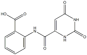 2-{[(2,6-dioxo-1,2,3,6-tetrahydropyrimidin-4-yl)carbonyl]amino}benzoic acid Structure