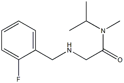 2-{[(2-fluorophenyl)methyl]amino}-N-methyl-N-(propan-2-yl)acetamide Structure