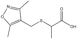 2-{[(3,5-dimethyl-1,2-oxazol-4-yl)methyl]sulfanyl}propanoic acid Structure