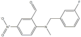 2-{[(3-fluorophenyl)methyl](methyl)amino}-5-nitrobenzaldehyde 구조식 이미지