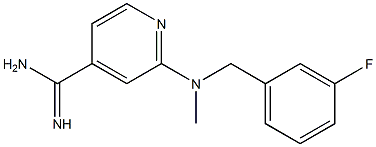 2-{[(3-fluorophenyl)methyl](methyl)amino}pyridine-4-carboximidamide Structure