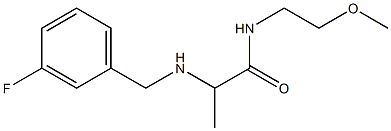 2-{[(3-fluorophenyl)methyl]amino}-N-(2-methoxyethyl)propanamide 구조식 이미지