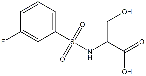 2-{[(3-fluorophenyl)sulfonyl]amino}-3-hydroxypropanoic acid Structure