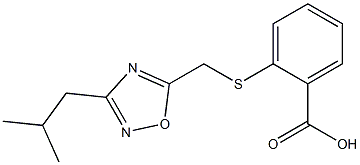 2-{[(3-isobutyl-1,2,4-oxadiazol-5-yl)methyl]thio}benzoic acid 구조식 이미지